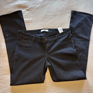 Low rise Hollister Women's Black mini boot cut Leg Jeans